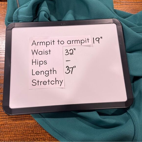 Halogen green Teal v-neck Sleeveless skater style Dress size large - Picture 10 of 14